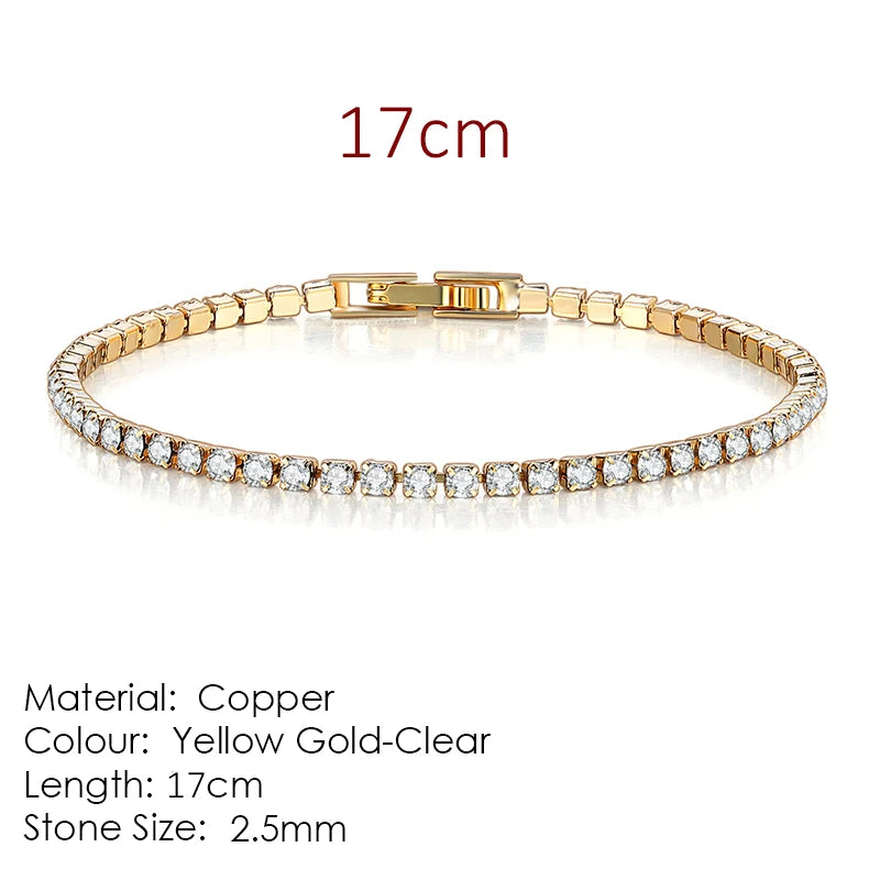 2.5mm Zirconia Tennis Bracelet for Women