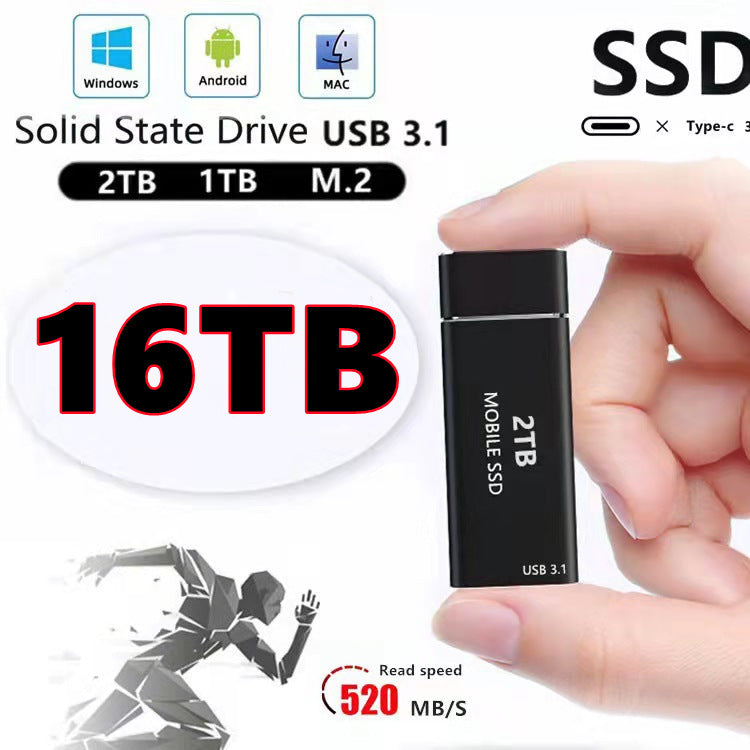 Cross-Border Export Ssd Mobile Solid State Drive 16Tb 8Tb 4Tb 2Tb1Tb Same Day Delivery