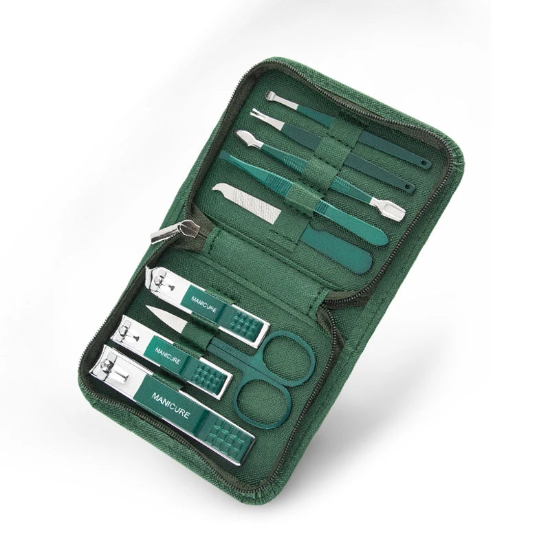 9-Piece Stainless Steel Nail Clipper Set – Professional Manicure Kit