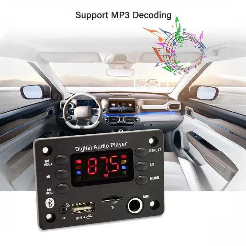 DC 12V Bluetooth 5.0 MP3 Decoder Board – Car Audio DIY Module