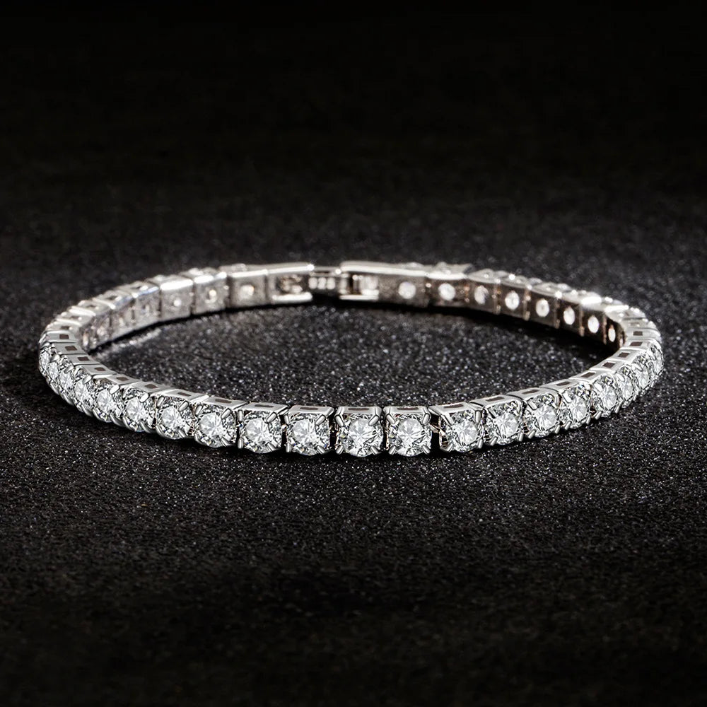 S925 Sterling Silver Zirconia Tennis Bracelet 4mm