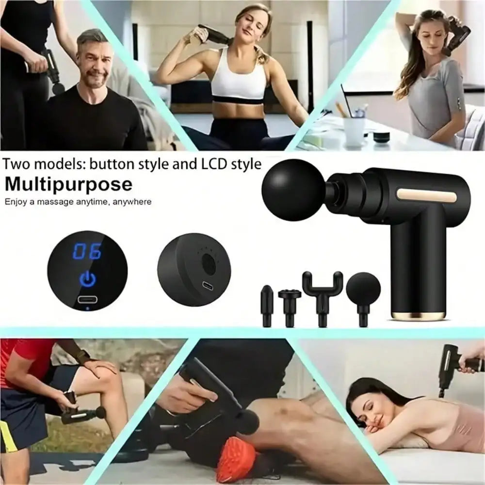 Electric Fascia Massage Gun – Mini Portable Muscle Massager