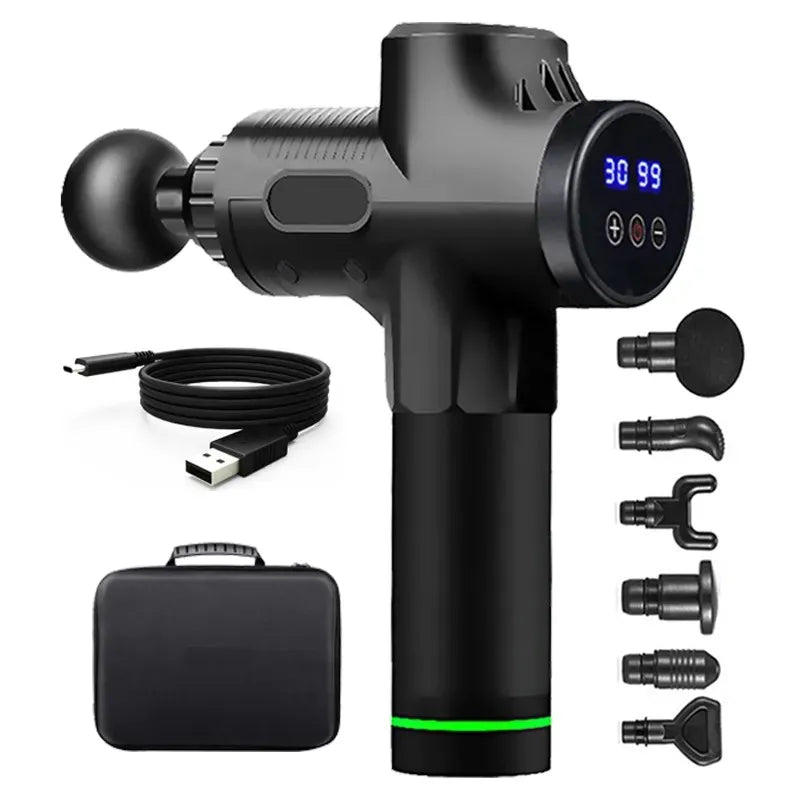 Electric Percussion Massage Gun Deep Tissue Body Massager for Neck Back Shoulder - Fitness Muscle Relaxation Tool
