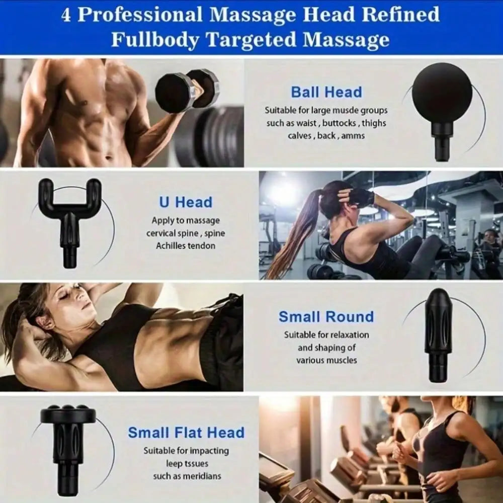 Electric Fascia Massage Gun – Mini Portable Muscle Massager