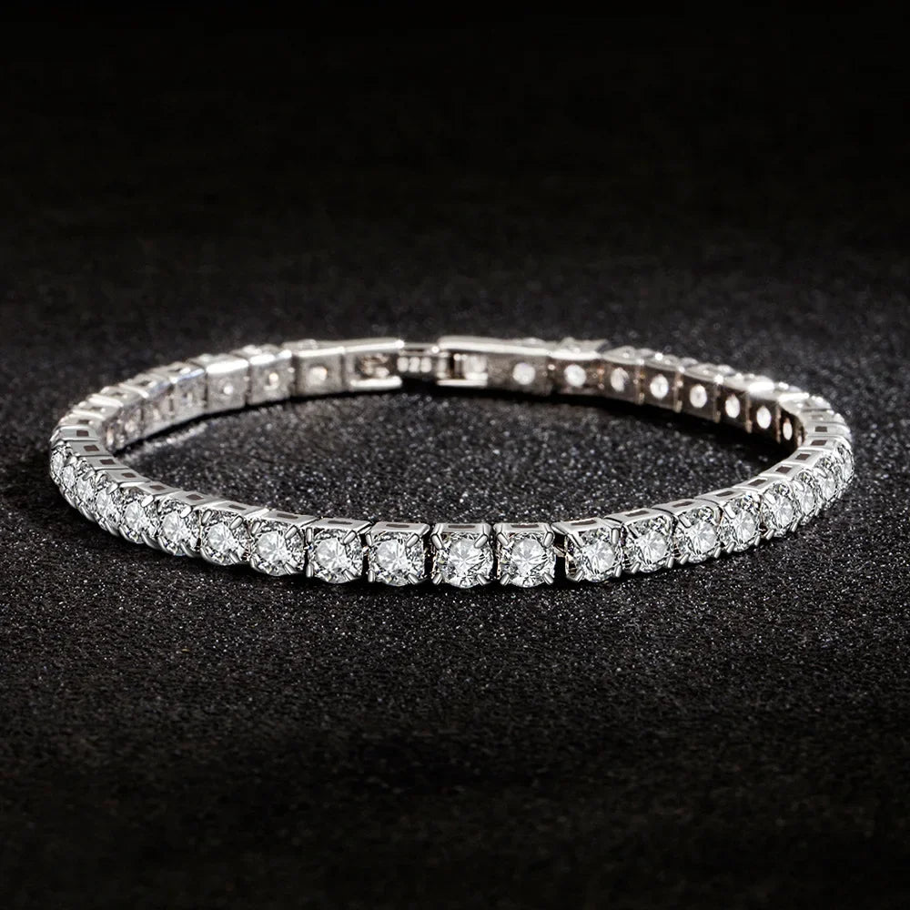 S925 Sterling Silver Zirconia Tennis Bracelet 4mm