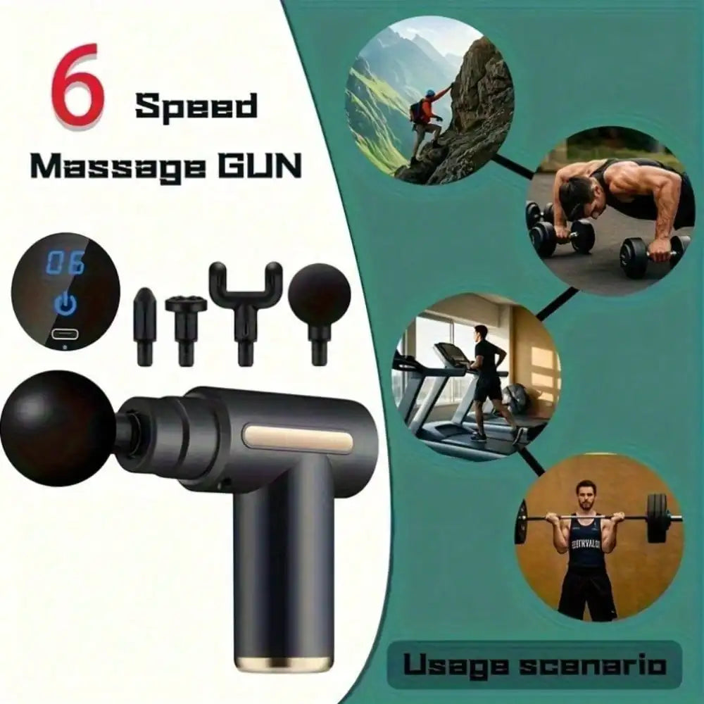 Electric Fascia Massage Gun – Mini Portable Muscle Massager