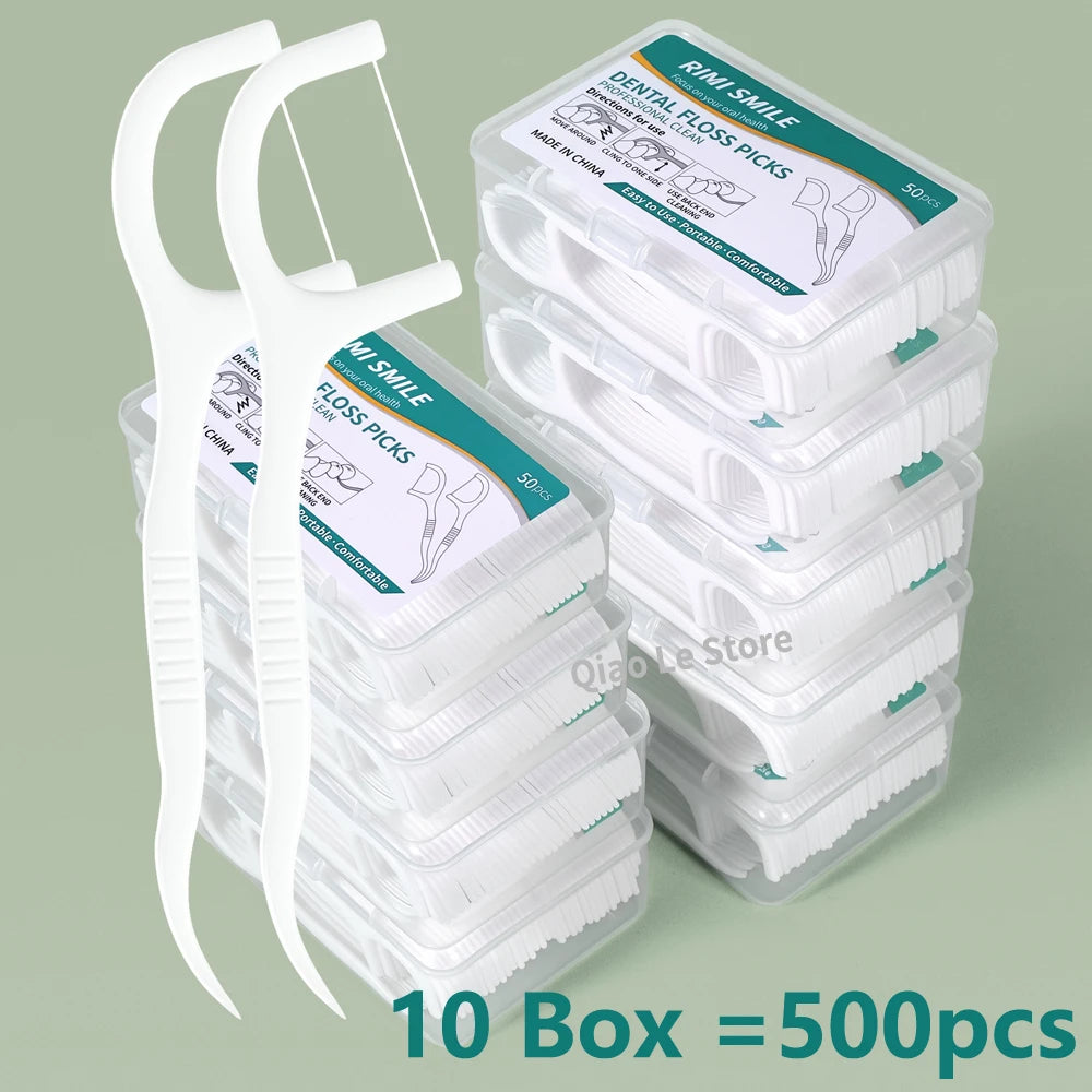 Disposable Dental Floss Picks – Portable Oral Care Toothpicks
