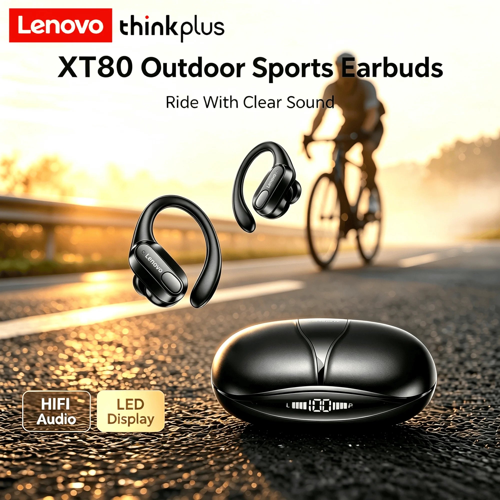 Lenovo XT80 Wireless Earphones – Bluetooth 5.3 Hi-Fi Stereo