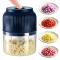 Electric Garlic Chopper Kitchen Mini Food Grinder Stainless Steel Blade Small Vegetable Chopper Household Meat Grinder For Home