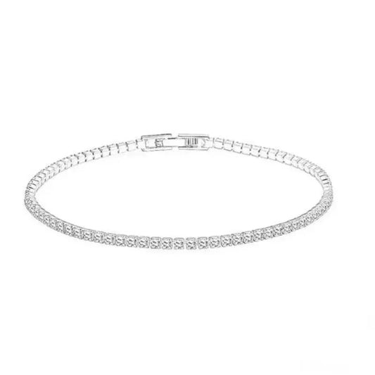 925 Sterling Silver 2.5mm Zirconia Tennis Bracelet
