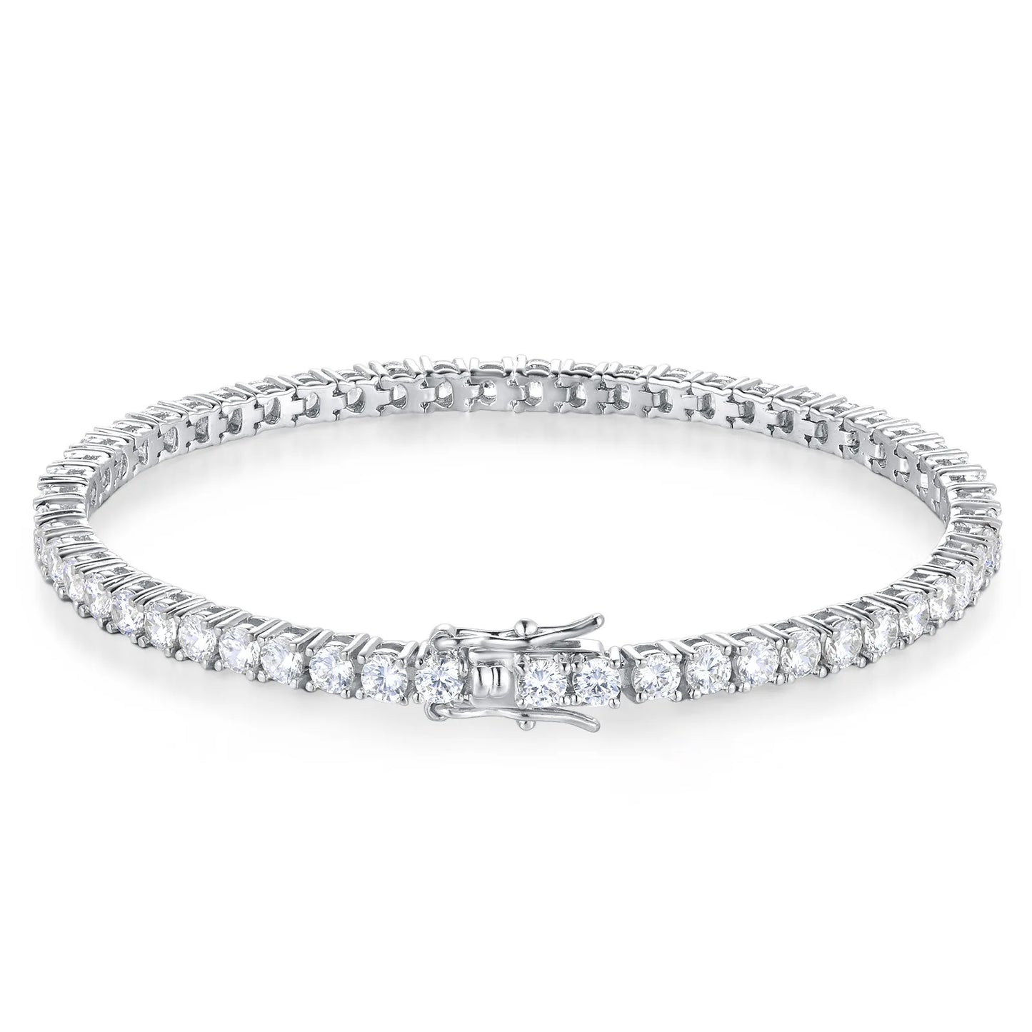 S925 Sterling Silver Moissanite Tennis Bracelet