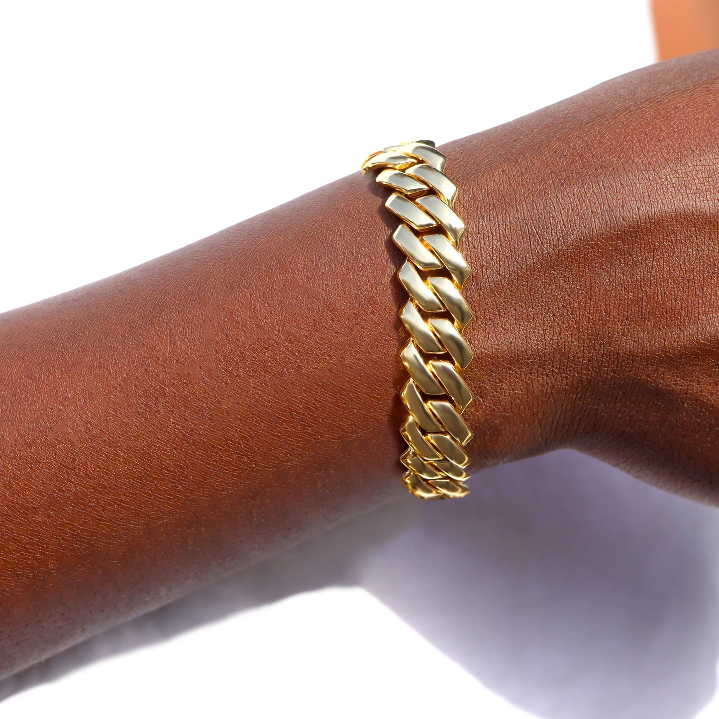 14mm Iced Cuban Chain Bracelet