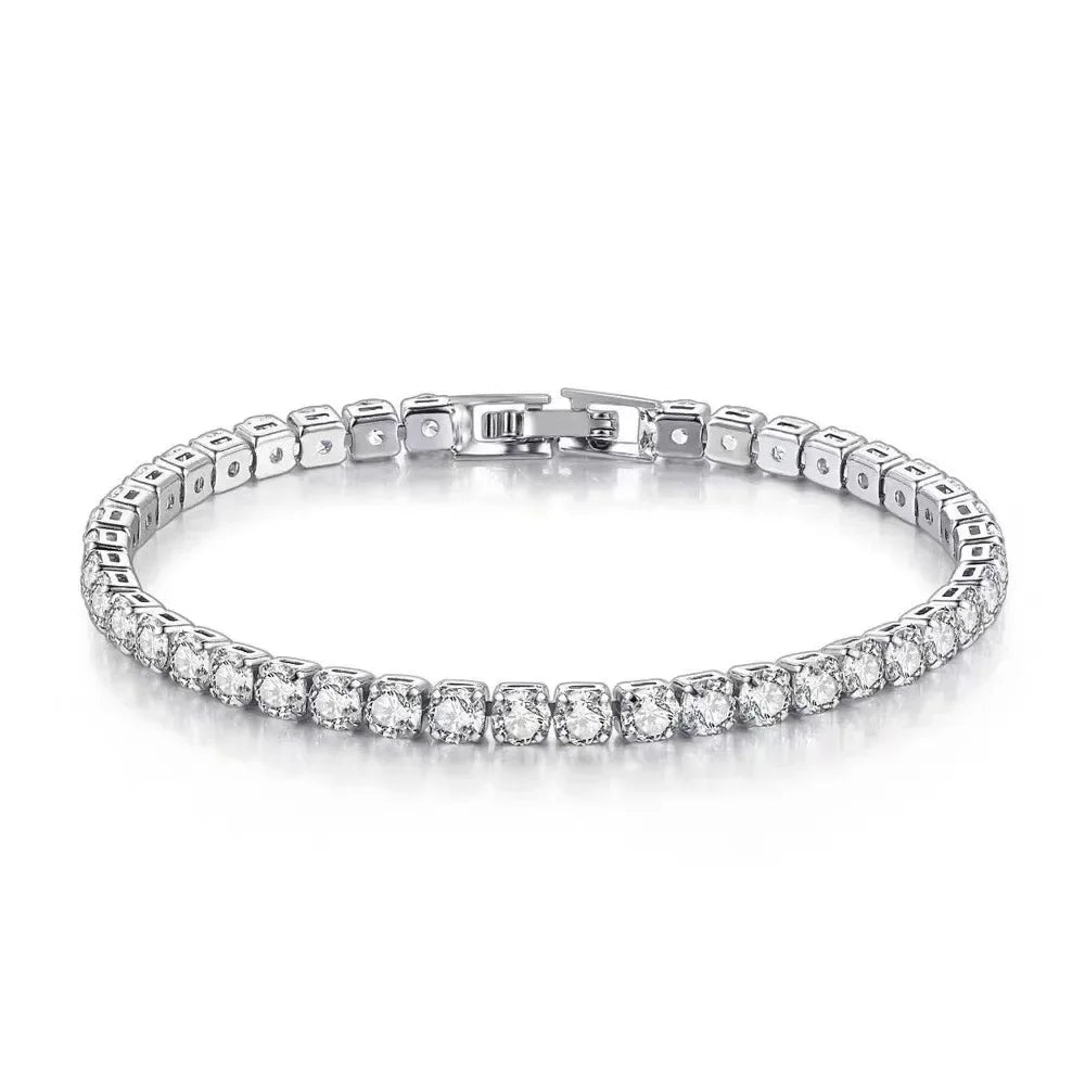 S925 Sterling Silver Zirconia Tennis Bracelet 4mm