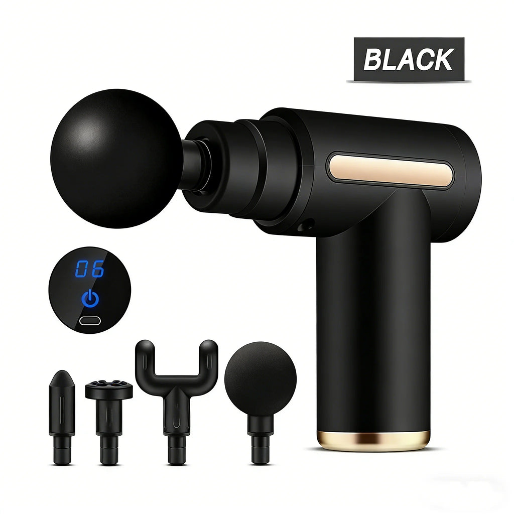 2026 Portable Muscle Massage Gun For Body Massage, With Led Touch Screen, Speed Adjustment, Rechargeable