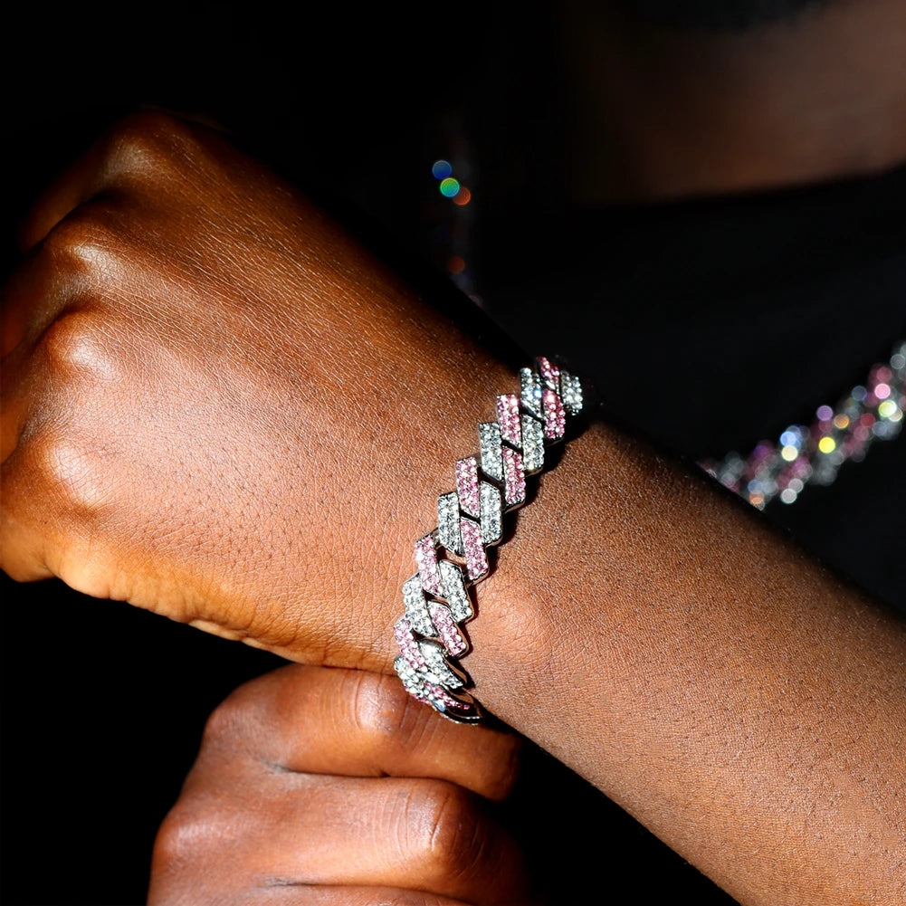14mm Iced Cuban Chain Bracelet