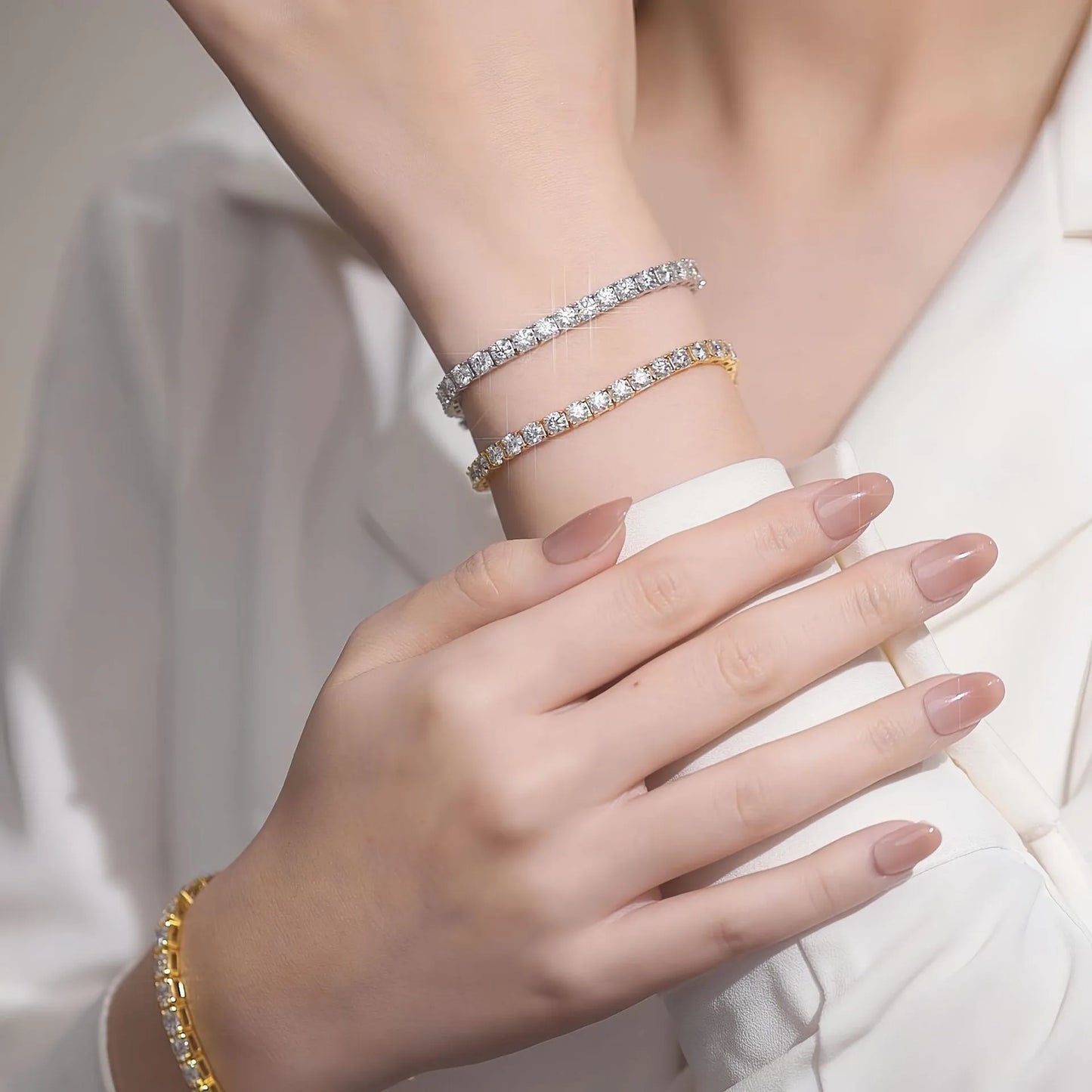 4mm Cubic Zirconia Tennis Bracelet for Women