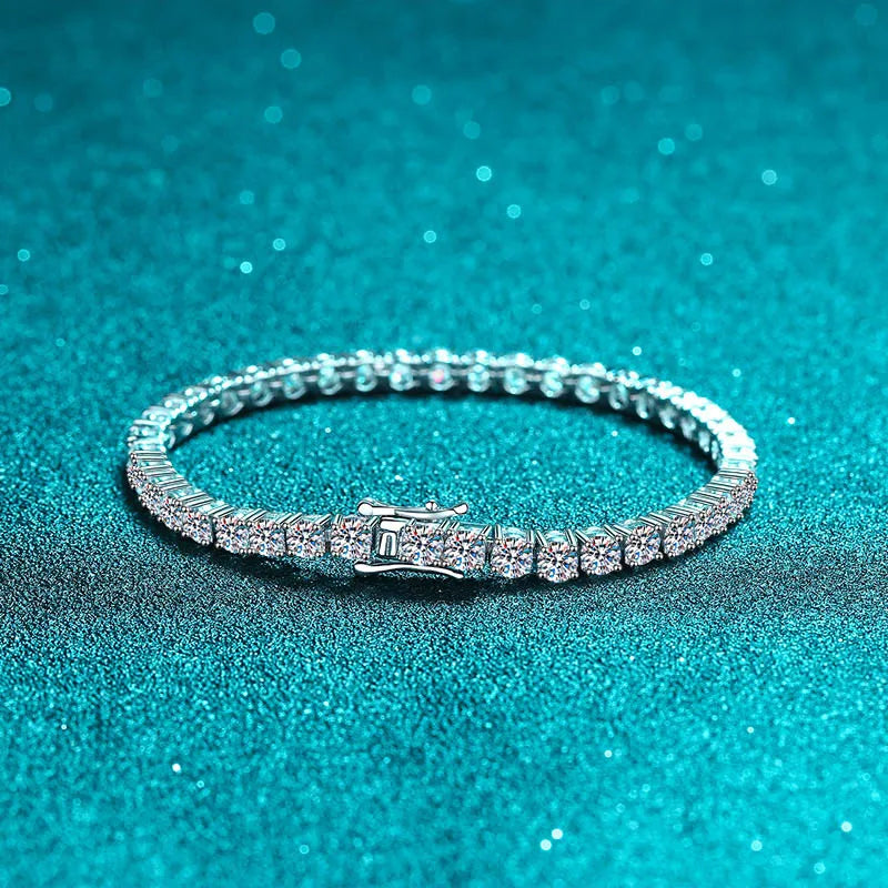 S925 Sterling Silver Moissanite Tennis Bracelet