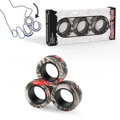 Magnetic Fidget Spinner Rings (3-Pack)