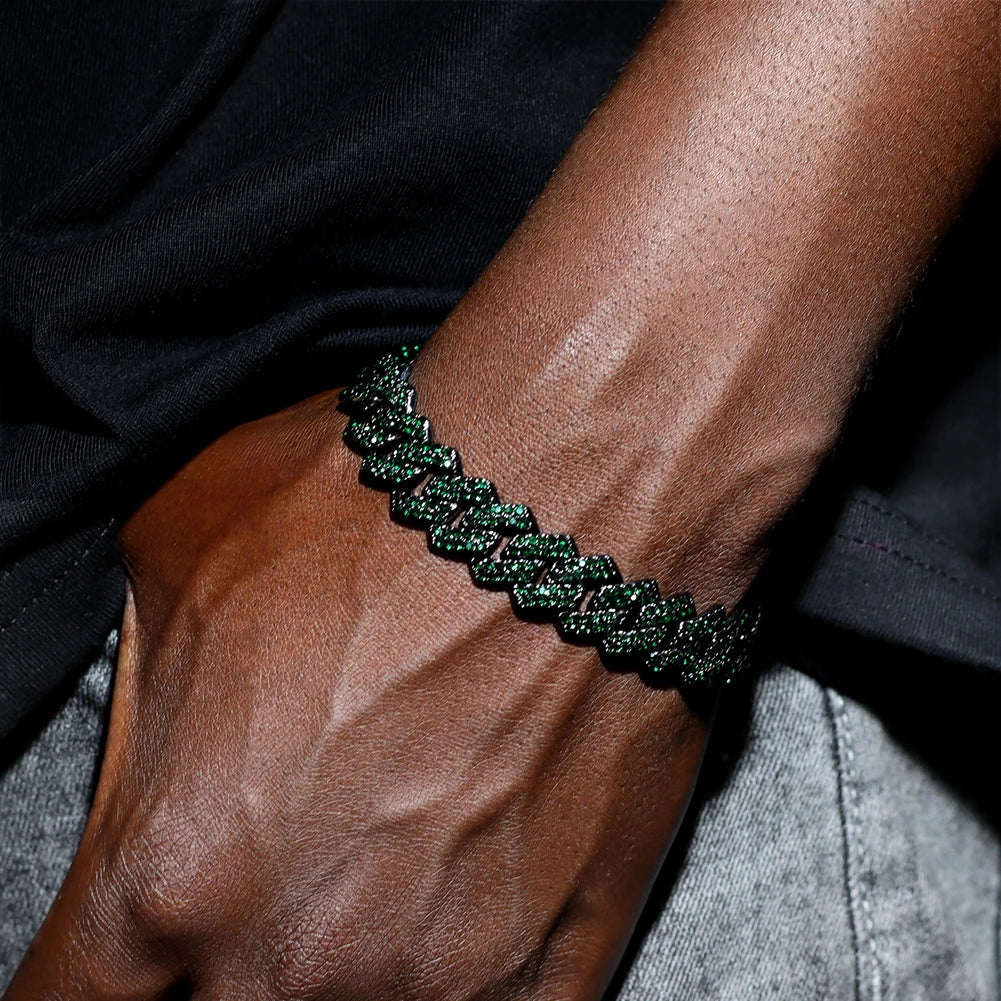 14mm Iced Cuban Chain Bracelet