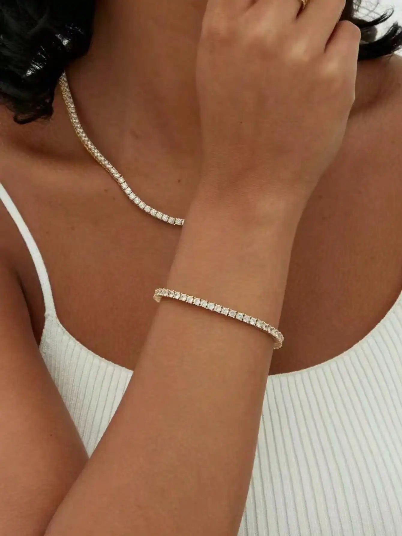 Sequined Tennis Bracelet for Women