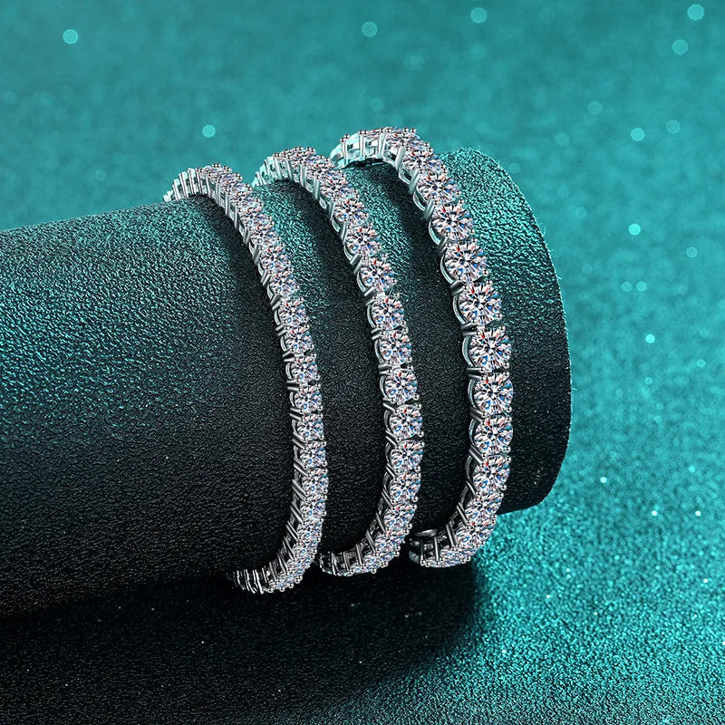 S925 Sterling Silver Moissanite Tennis Bracelet