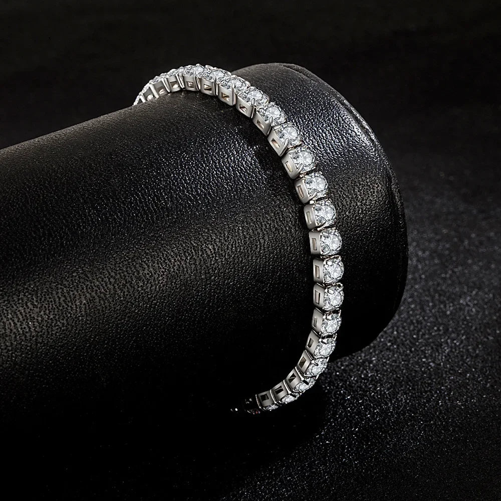 S925 Sterling Silver Zirconia Tennis Bracelet 4mm
