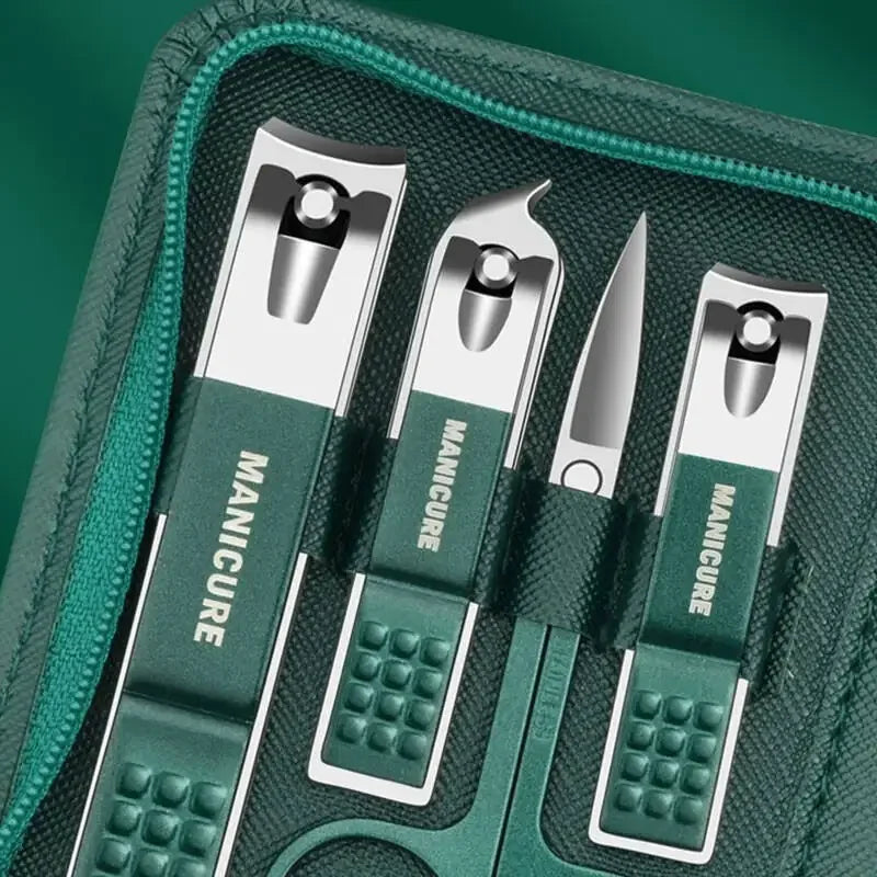 Luxury Manicure & Pedicure Set with Leather Case – 6 to 9 Piece