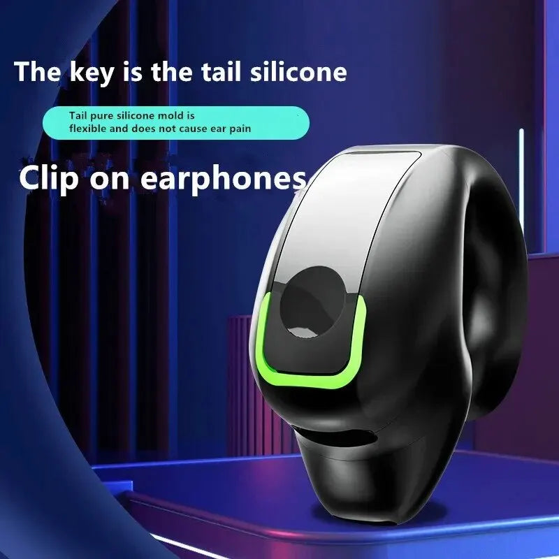 Wireless Bluetooth Clip-On Earphone – Bone Conduction Style