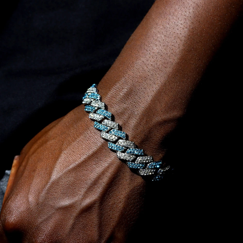 14mm Iced Cuban Chain Bracelet
