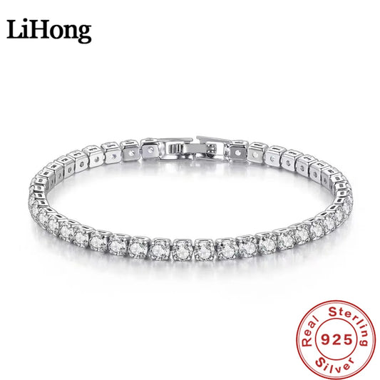 S925 Sterling Silver Zirconia Tennis Bracelet 4mm