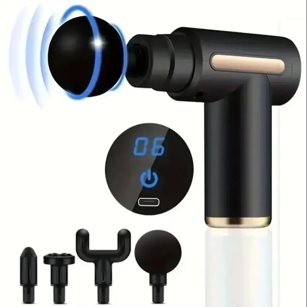 2026 Portable Muscle Massage Gun For Body Massage, With Led Touch Screen, Speed Adjustment, Rechargeable