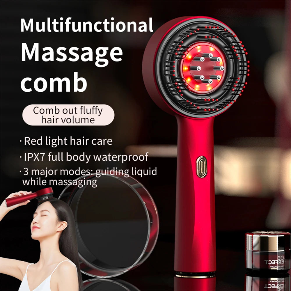 Electric Scalp Massage Comb – Red Light Hair Growth Therapy