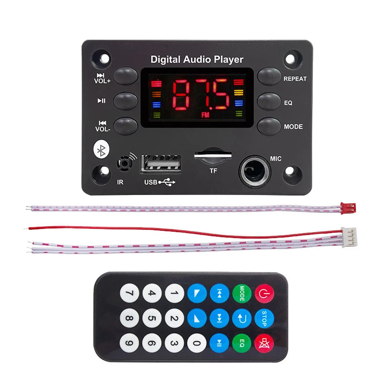 DC 12V Bluetooth 5.0 MP3 Decoder Board – Car Audio DIY Module