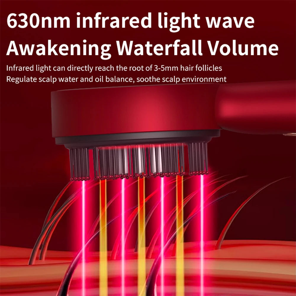 Electric Scalp Massage Comb – Red Light Hair Growth Therapy