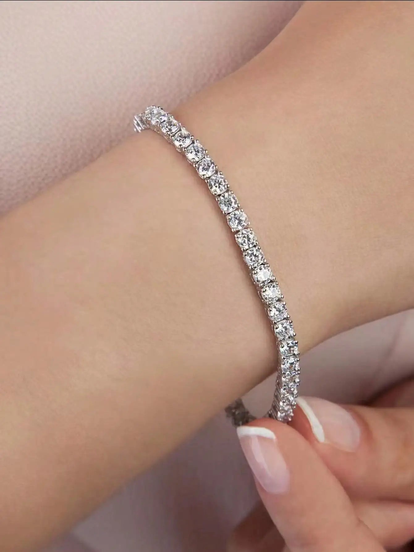 Sequined Tennis Bracelet for Women