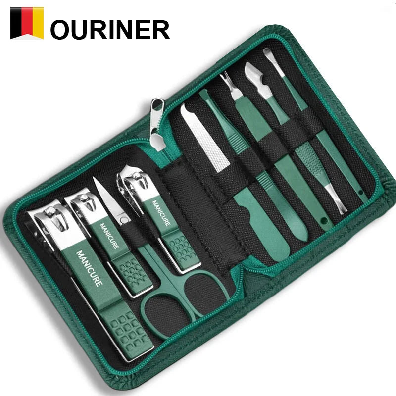 Professional 6-9 Pcs Manicure Set with Leather Case Stainless Steel Nail Clipper Tool Kits for Face And Foot Care 2026 Gift Set