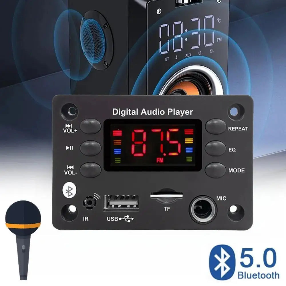 DC 12V Bluetooth 5.0 MP3 Decoder Board – Car Audio DIY Module