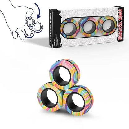 Magnetic Fidget Spinner Rings (3-Pack)