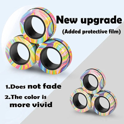 Magnetic Fidget Spinner Rings (3-Pack)