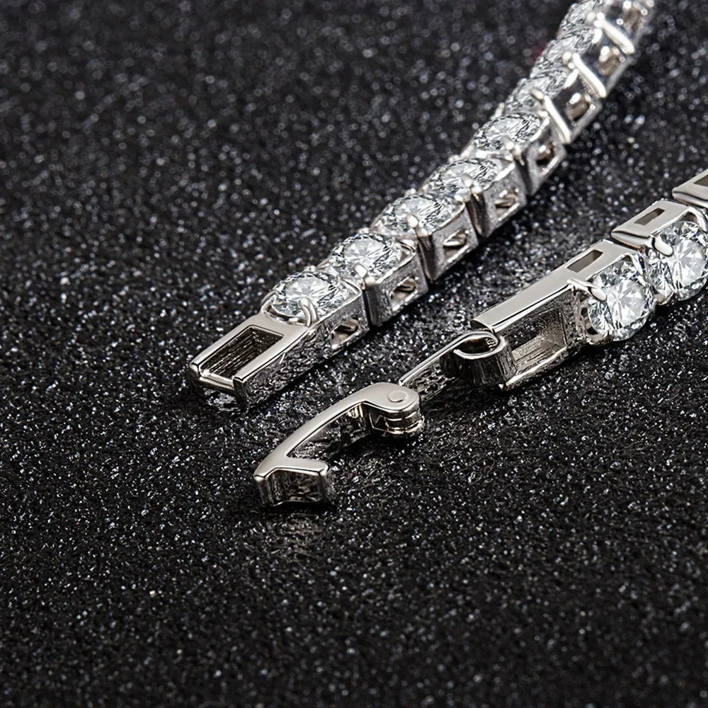 S925 Sterling Silver Zirconia Tennis Bracelet 4mm