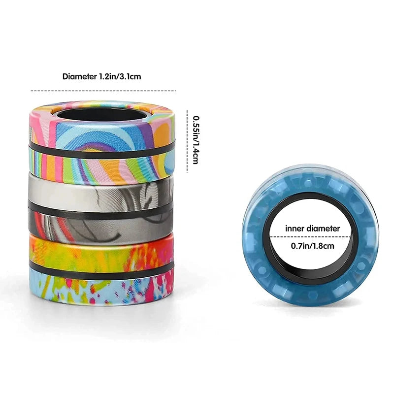 Magnetic Fidget Spinner Rings (3-Pack)