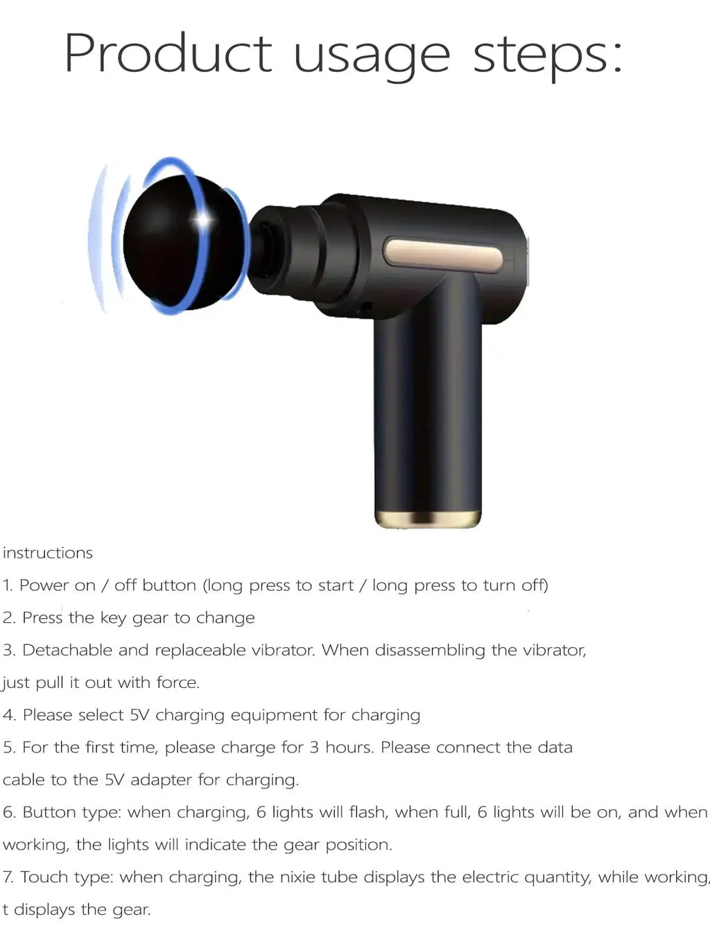 2026 Portable Muscle Massage Gun For Body Massage, With Led Touch Screen, Speed Adjustment, Rechargeable