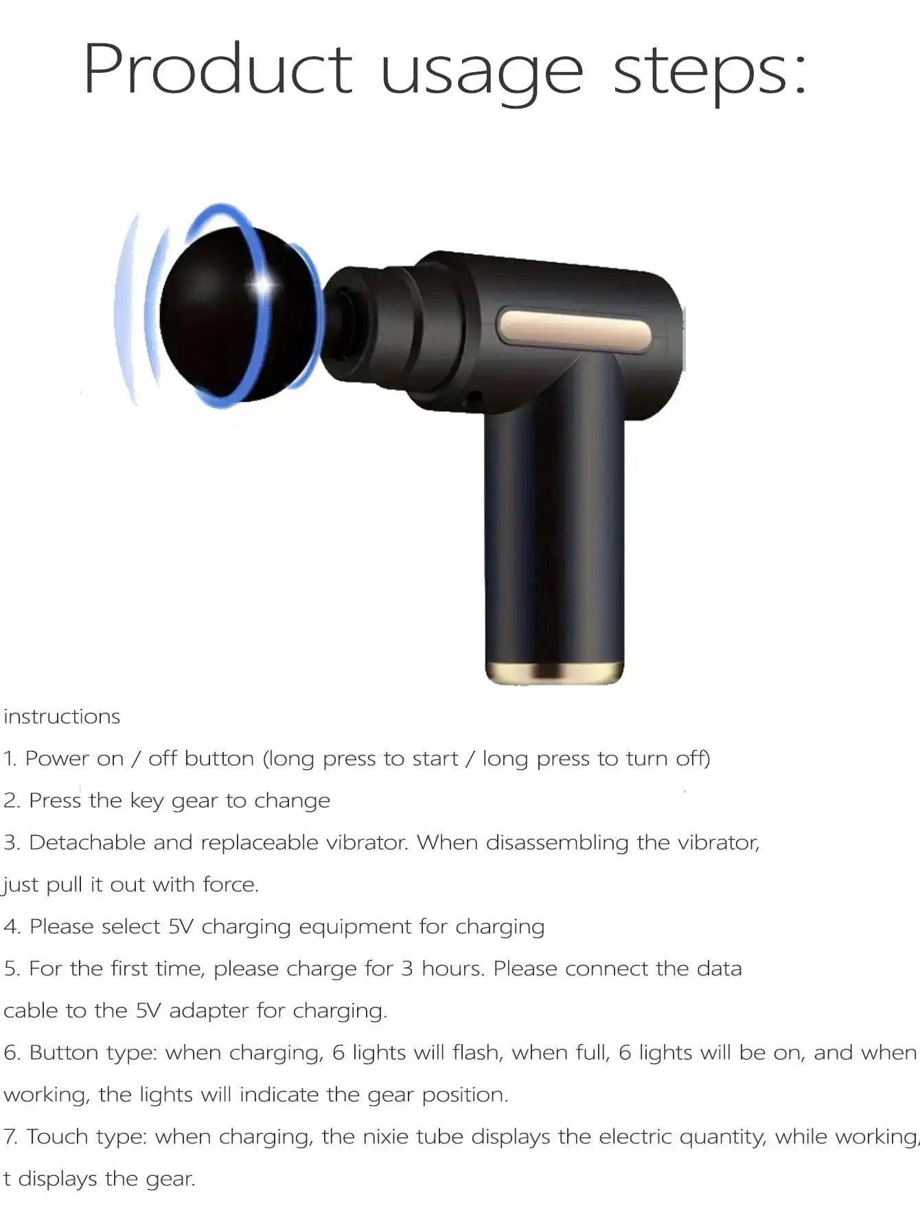 2026 Portable Muscle Massage Gun For Body Massage, With Led Touch Screen, Speed Adjustment, Rechargeable