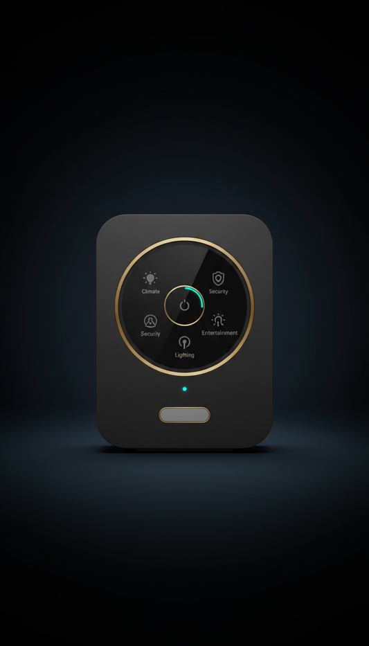 Smart Home Hub with Glass Interface